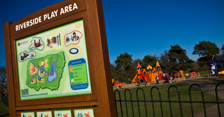 View of play area at Chester-le-Street Riverside Park